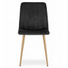 Stuhl LAVA Samt Schwarz/Holzfarbe (10039151)