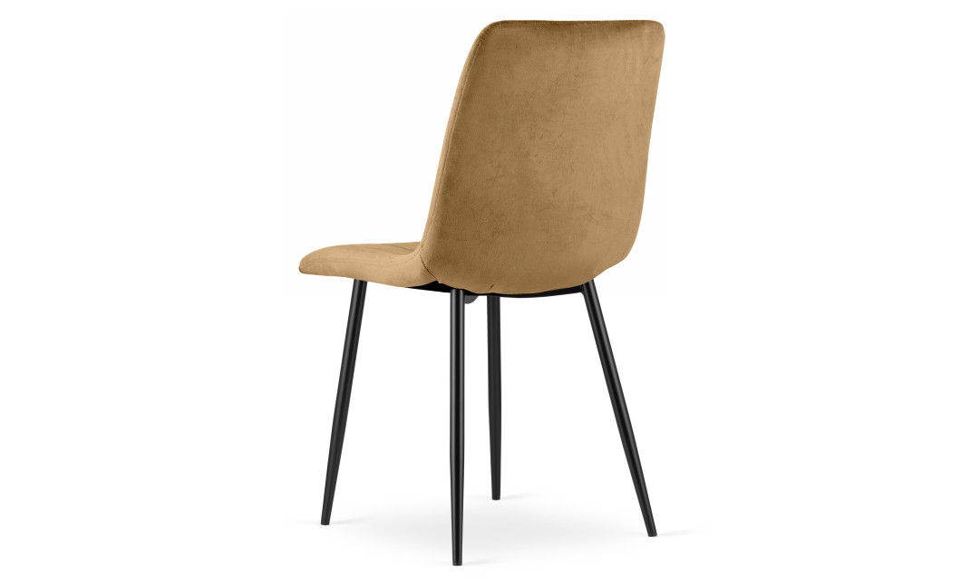 Stuhl LAVA Samt Braun/Schwarze Beine (10040811)