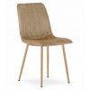 Stuhl LAVA Samt Braun/Holzfarbe (10039201)