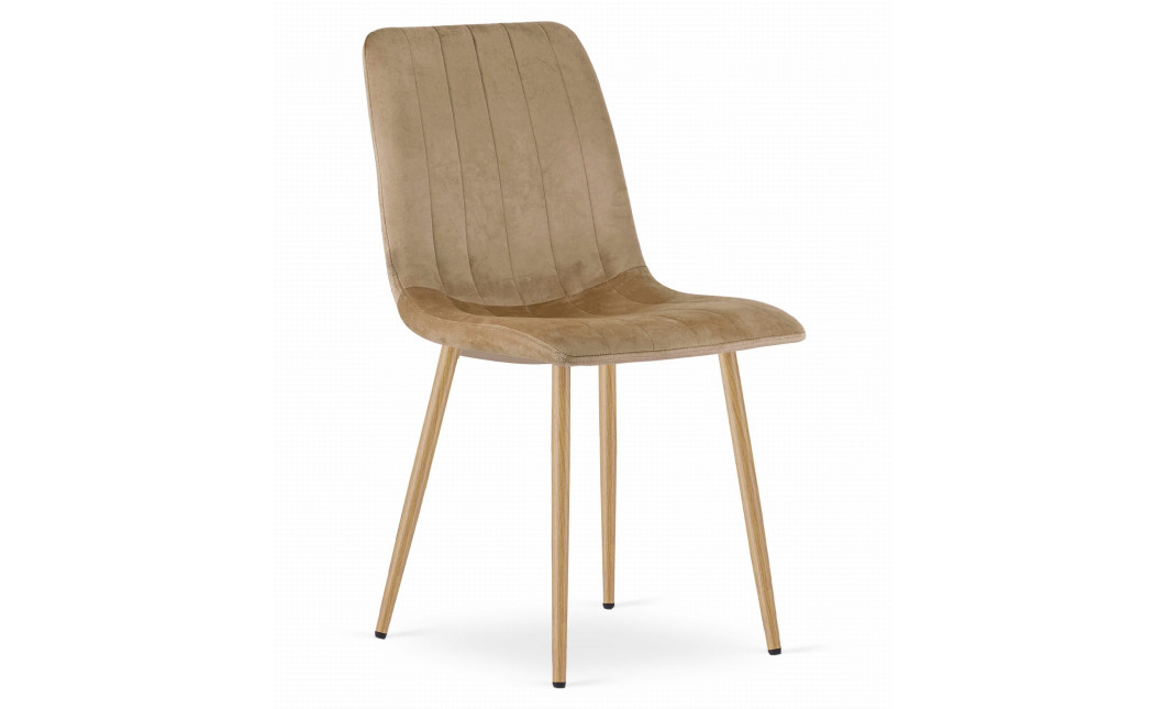 Stuhl LAVA Samt Braun/Holzfarbe (10039201)