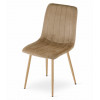 Stuhl LAVA Samt Braun/Holzfarbe (10039201)