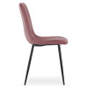 Stuhl LAVA Samt Rosa/Schwarze Beine (10040801)
