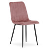 Stuhl LAVA Samt Rosa/Schwarze Beine (10040801)