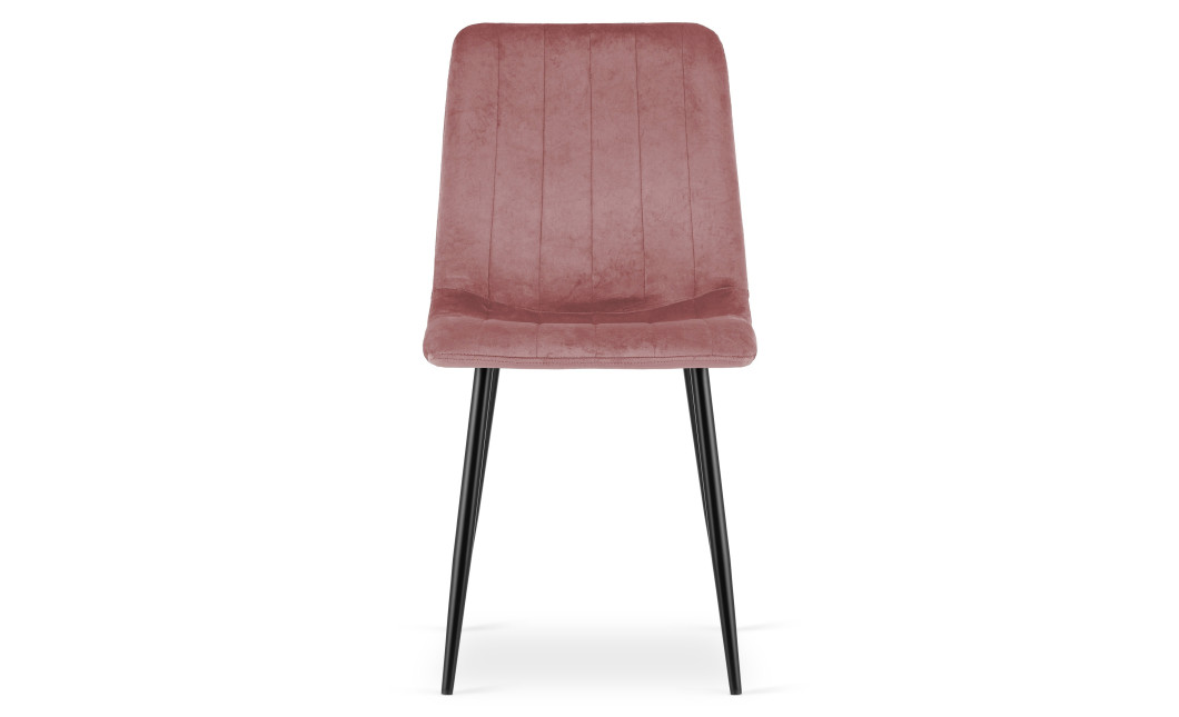 Stuhl LAVA Samt Rosa/Schwarze Beine (10040801)