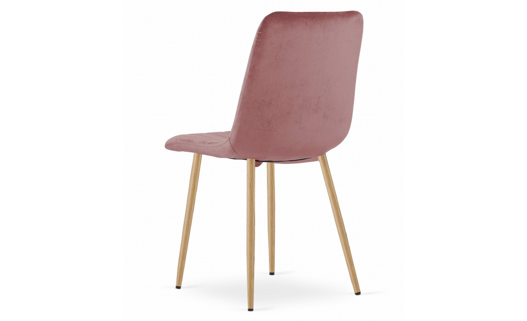 Stuhl LAVA Samt Rosa/Holzfarbe (10037851)