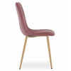 Stuhl LAVA Samt Rosa/Holzfarbe (10037851)