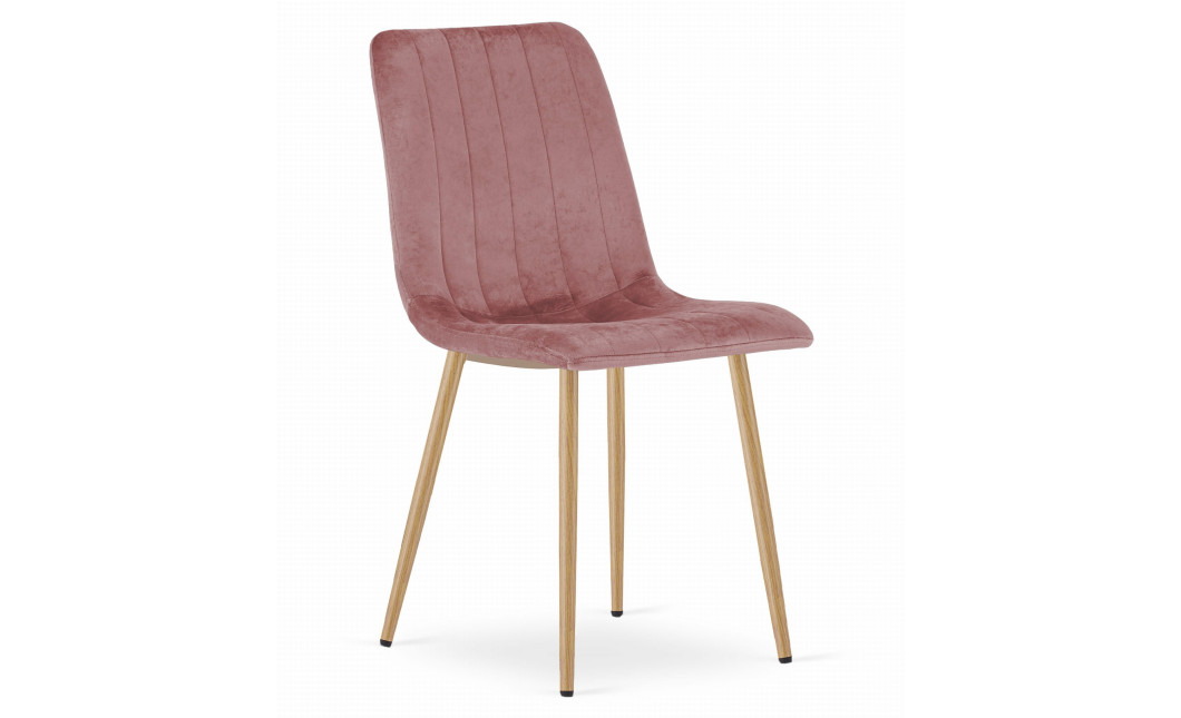Stuhl LAVA Samt Rosa/Holzfarbe (10037851)