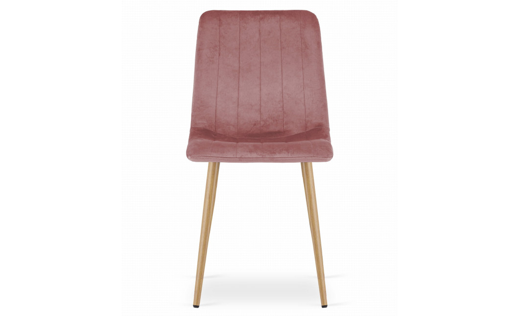 Stuhl LAVA Samt Rosa/Holzfarbe (10037851)