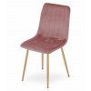 Stuhl LAVA Samt Rosa/Holzfarbe (10037851)