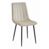 Stuhl LAVA Samt Hellbeige/Schwarze Beine (10038681)