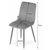Stuhl LAVA Samt Hellbeige/Schwarze Beine (10038681)