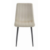 Stuhl LAVA Samt Hellbeige/Schwarze Beine (10038681)