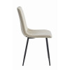 Stuhl LAVA Samt Hellbeige/Schwarze Beine (10038681)