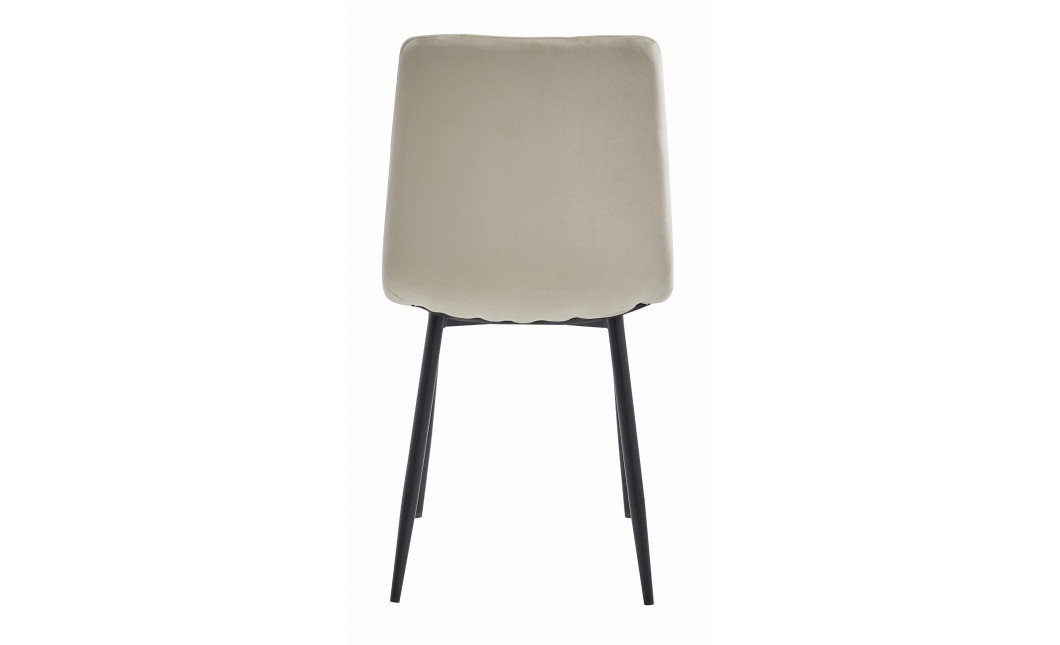 Stuhl LAVA Samt Hellbeige/Schwarze Beine (10038681)