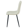 Stuhl LIBRA Stoff Beige/Schwarze Beine (10040271)