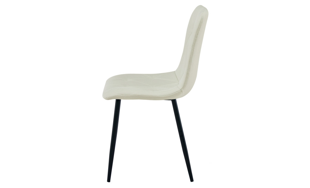Stuhl LIBRA Stoff Beige/Schwarze Beine (10040271)