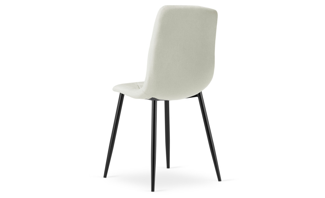 Stuhl LIBRA Stoff Beige/Schwarze Beine (10040271)