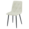 Stuhl LIBRA Stoff Beige/Schwarze Beine (10040271)