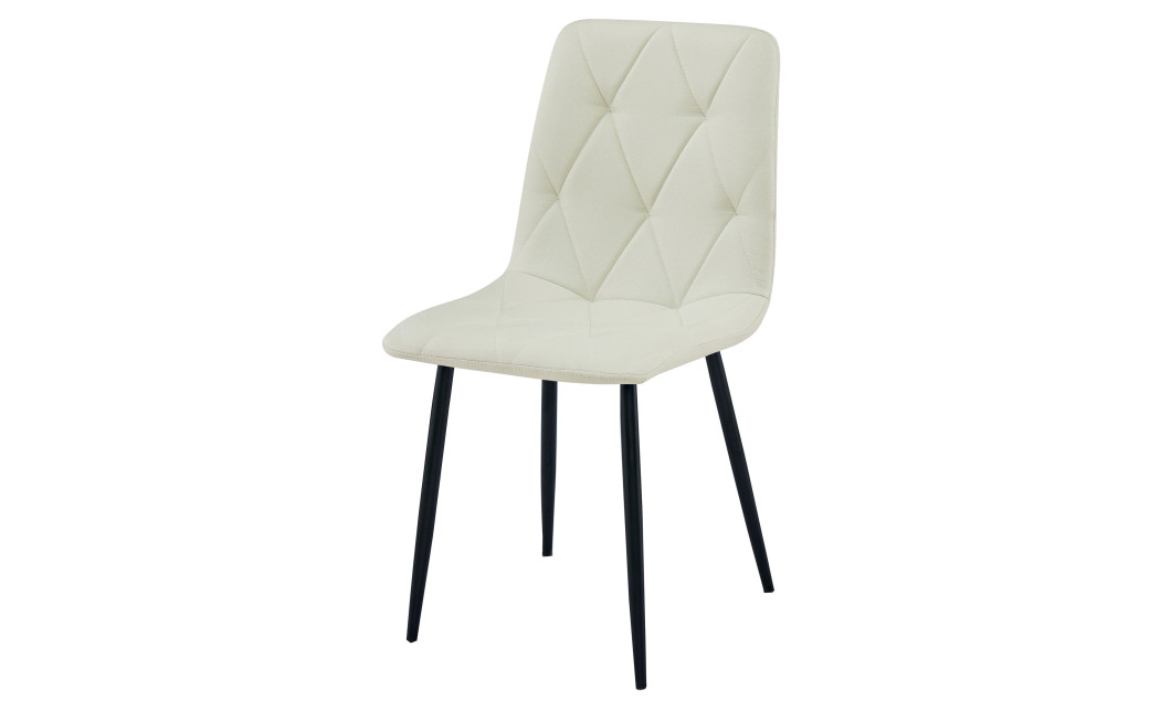 Stuhl LIBRA Stoff Beige/Schwarze Beine (10040271)