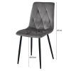 Stuhl LIBRA Stoff Beige/Schwarze Beine (10040271)