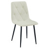 Stuhl LIBRA Stoff Beige/Schwarze Beine (10040271)