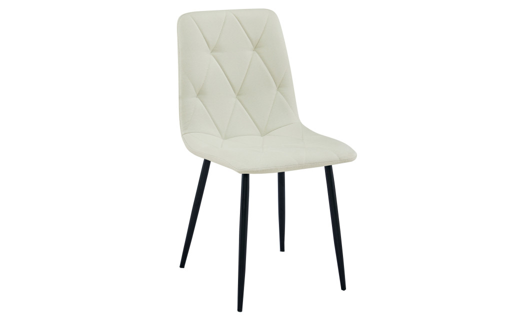 Stuhl LIBRA Stoff Beige/Schwarze Beine (10040271)