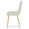 Stuhl LIBRA Stoff Beige/Holzfarbe Beine (10040841)