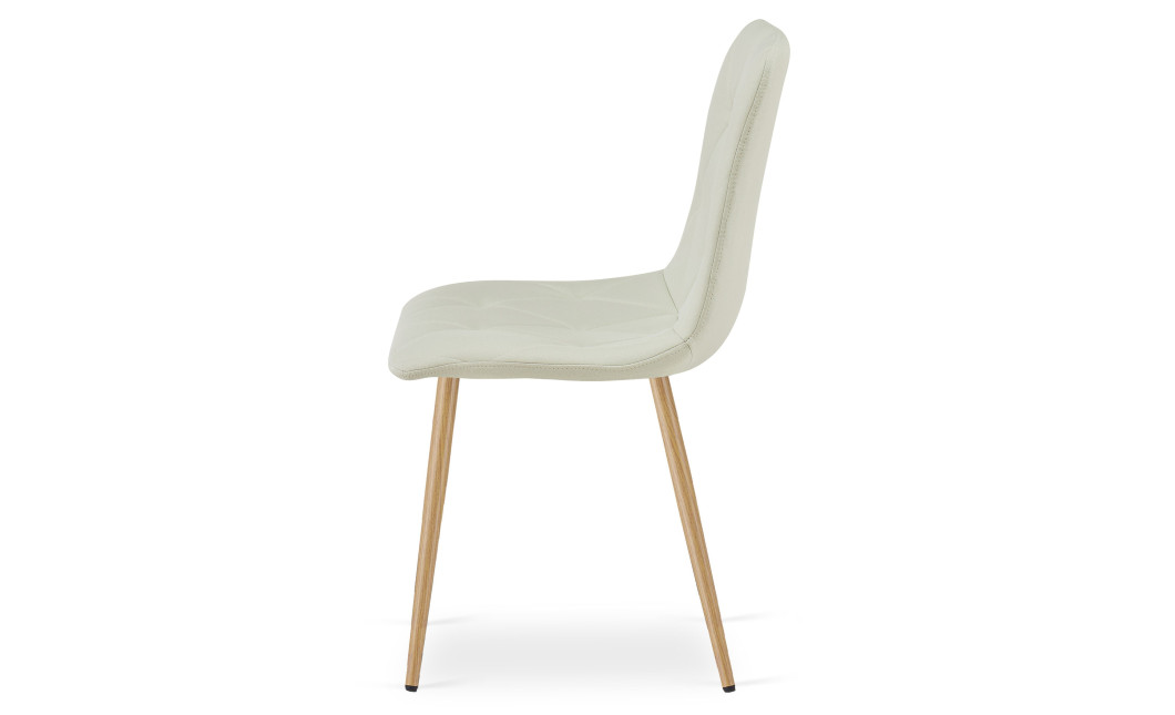 Stuhl LIBRA Stoff Beige/Holzfarbe Beine (10040841)