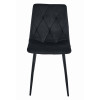 Stuhl LIBRA Samt Schwarz/Schwarze Beine (10038351)