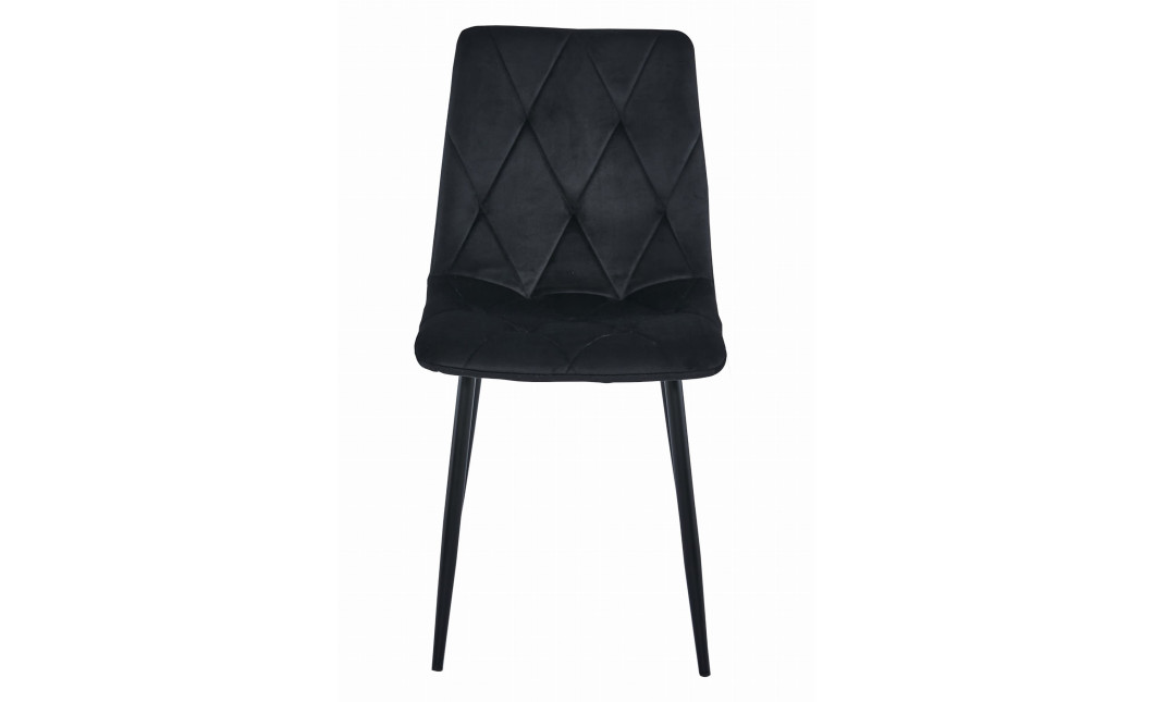 Stuhl LIBRA Samt Schwarz/Schwarze Beine (10038351)