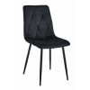 Stuhl LIBRA Samt Schwarz/Schwarze Beine (10038351)