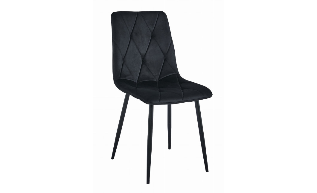 Stuhl LIBRA Samt Schwarz/Schwarze Beine (10038351)