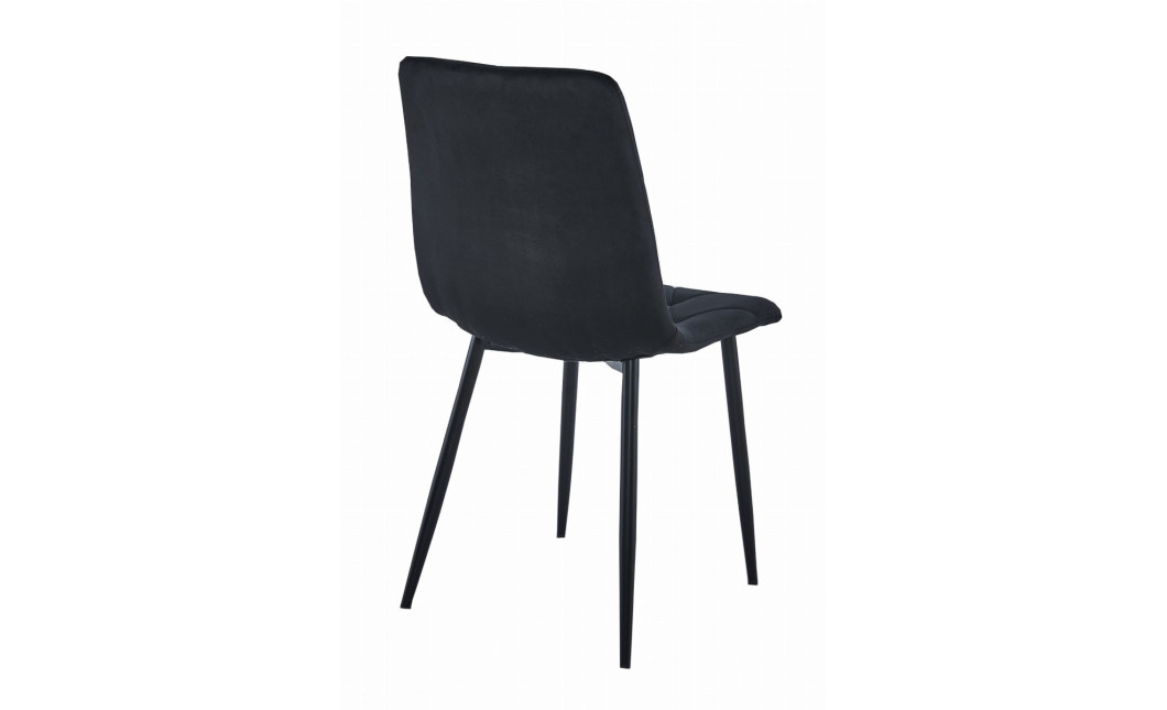 Stuhl LIBRA Samt Schwarz/Schwarze Beine (10038351)