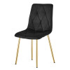 Stuhl LIBRA Samt Schwarz/Goldene Beine (10040201)