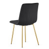 Stuhl LIBRA Samt Schwarz/Goldene Beine (10040201)