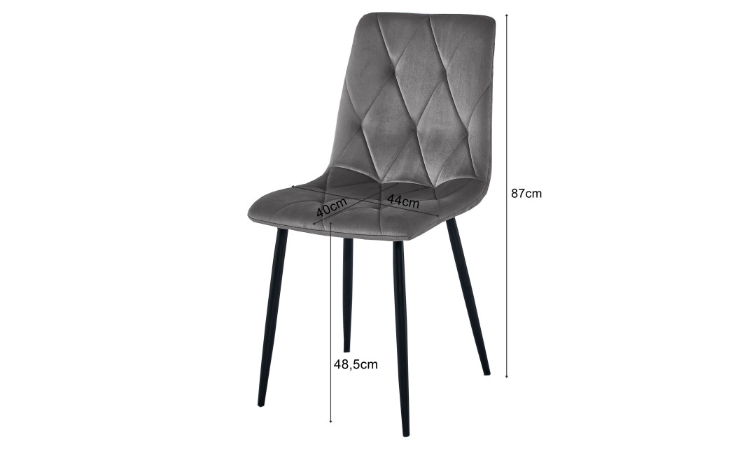 Stuhl LIBRA Stoff Braun/Schwarze Beine (10040281)