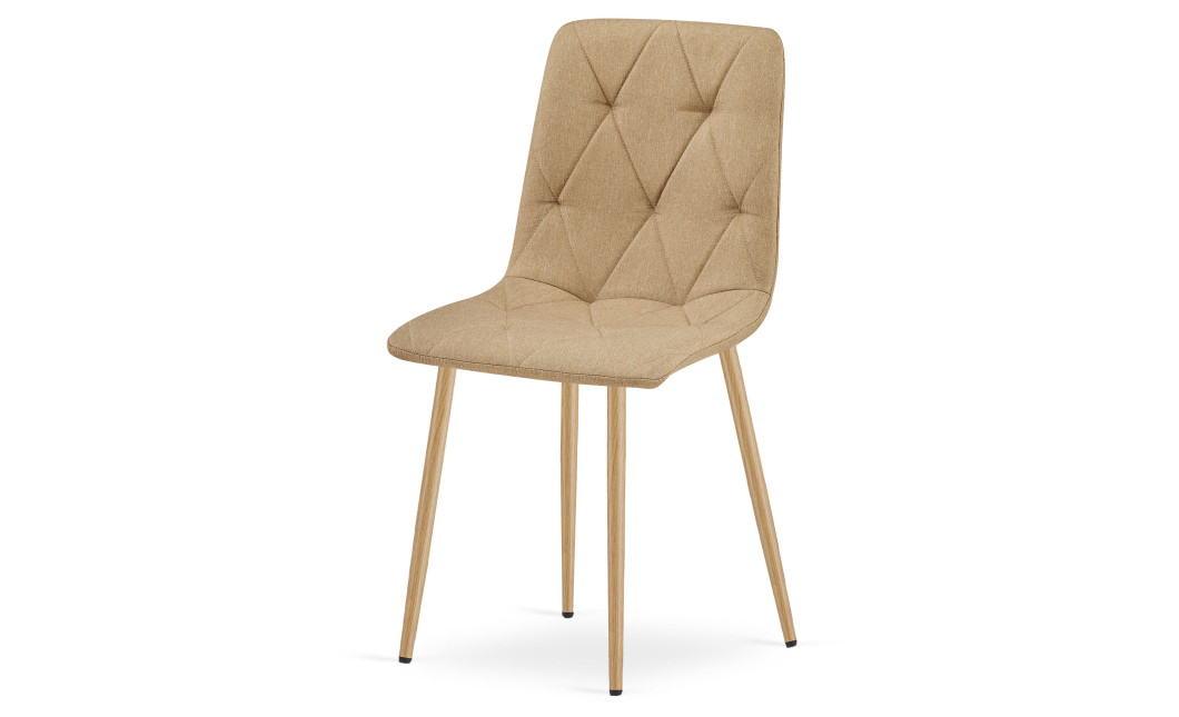 Stuhl LIBRA Stoff Braun/Holzfarbe Beine (10040851)