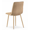 Stuhl LIBRA Samt Braun/Holzfarbe Beine (10039281)