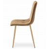 Stuhl LIBRA Samt Braun/Holzfarbe Beine (10039281)