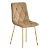 Stuhl LIBRA Samt Braun/Goldene Beine (10040241)