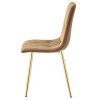 Stuhl LIBRA Samt Braun/Goldene Beine (10040241)