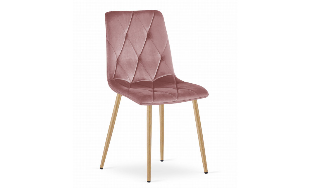 Stuhl LIBRA Samt Rosa/Holzfarbe (10039211)