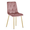Stuhl LIBRA Rosa Samt/Goldene Beine (10040181)