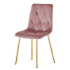 Stuhl LIBRA Rosa Samt/Goldene Beine (10040181)