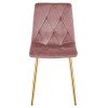 Stuhl LIBRA Rosa Samt/Goldene Beine (10040181)