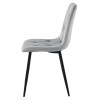 Stuhl LIBRA Samt Silbergrau/Schwarz (10038341)