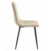 Stuhl LIBRA Samt Hellbeige/Schwarz (10038741)