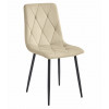 Stuhl LIBRA Samt Hellbeige/Schwarz (10038741)