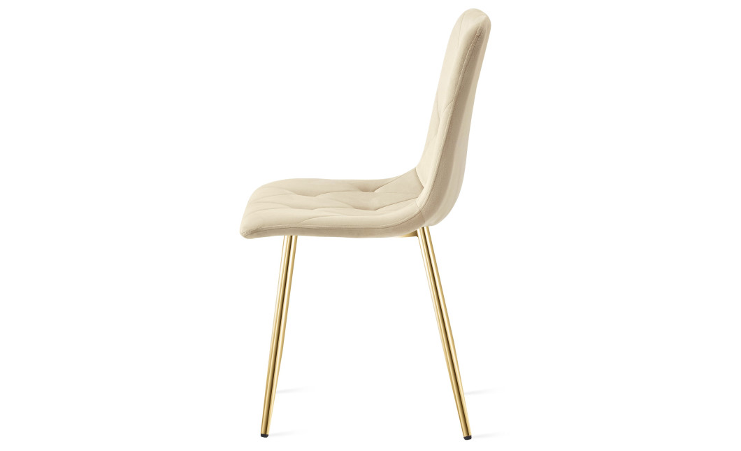 Stuhl LIBRA Samt Hellbeige/Gold (10040231)