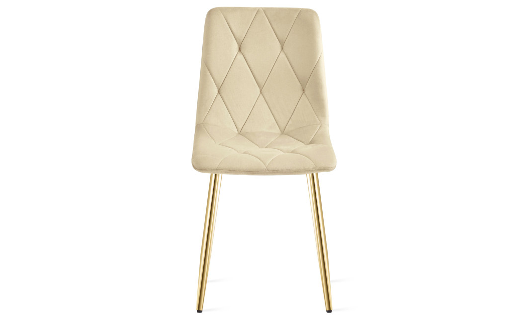 Stuhl LIBRA Samt Hellbeige/Gold (10040231)